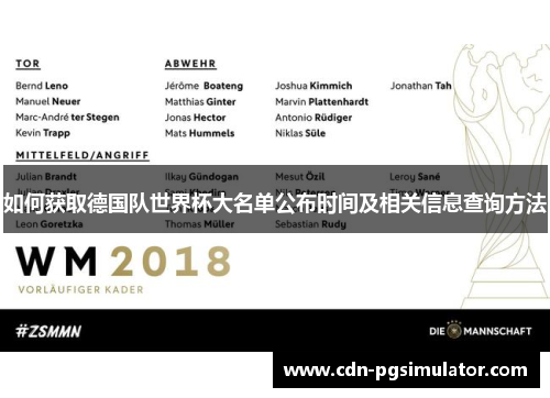 如何获取德国队世界杯大名单公布时间及相关信息查询方法
